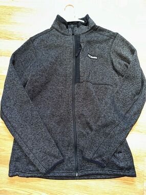 Columbia Black Full-Zip Fleece Jacket with Logo Trim
